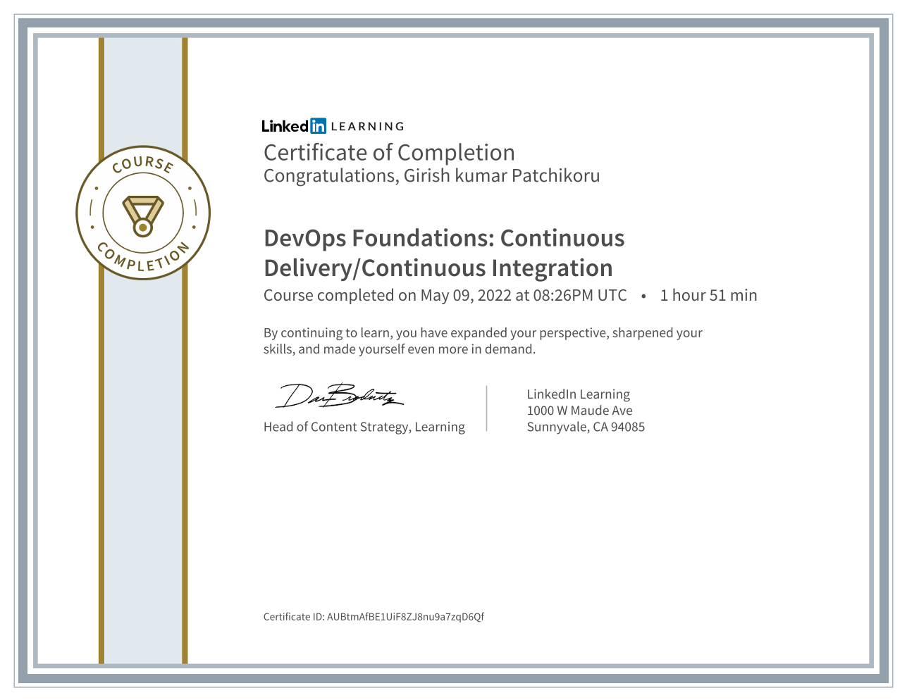 Certificate 1